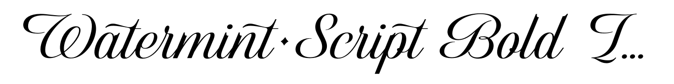 Watermint Script Bold Italic
